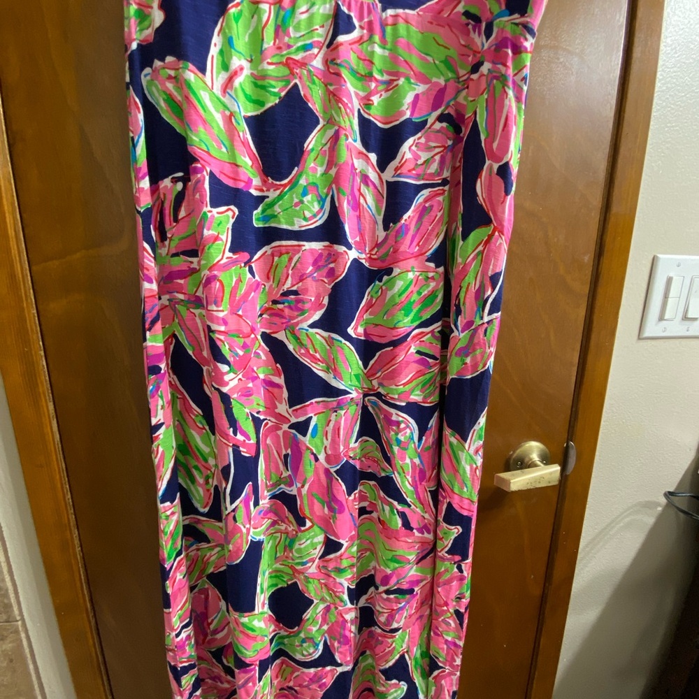 Lilly Pulitzer XL maxi Vibrant Pink and Green Women's Skirt